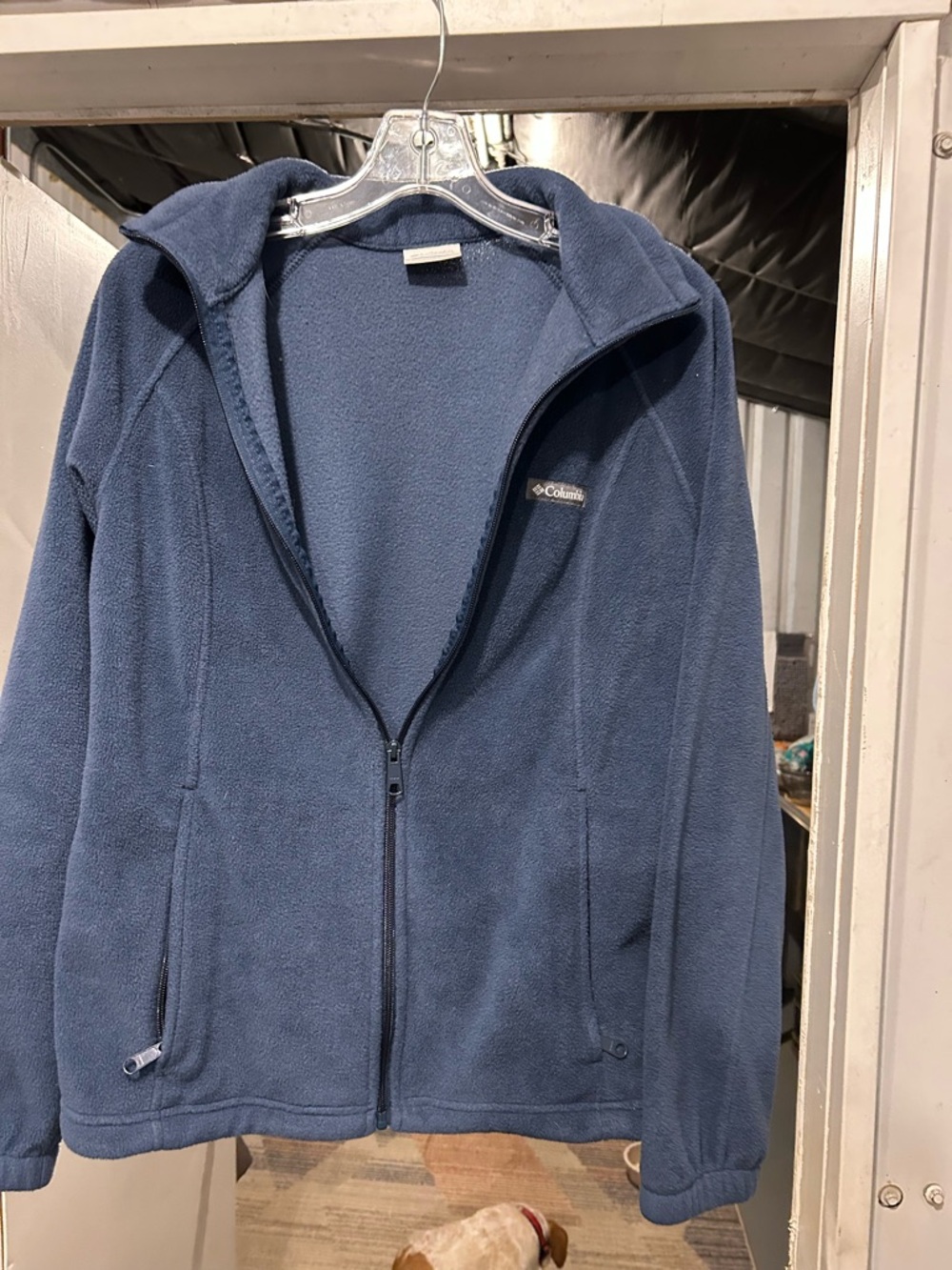 Columbia Blue Full-Zip Hooded Fleece Jacket